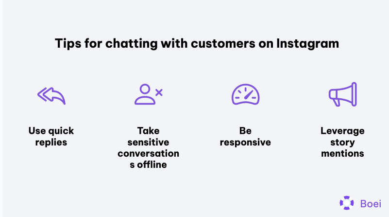 Tips for chatting with customers on instagram for business
