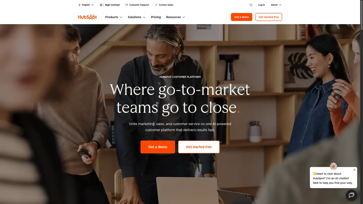 HubSpot Service Hub dashboard