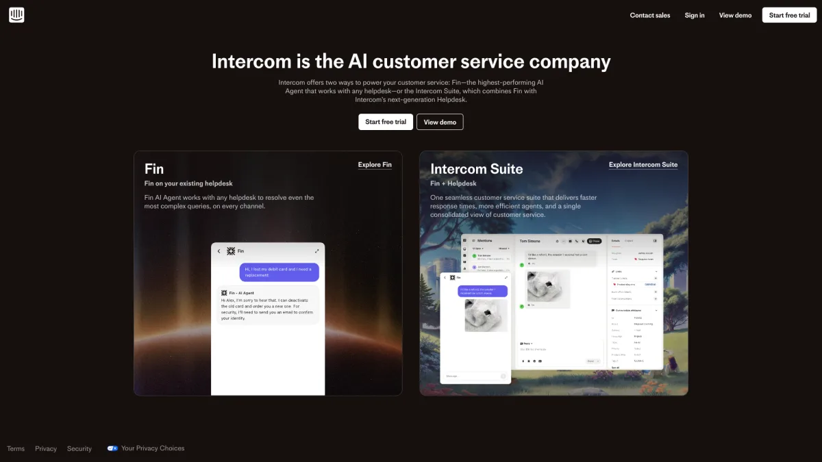 Intercom dashboard