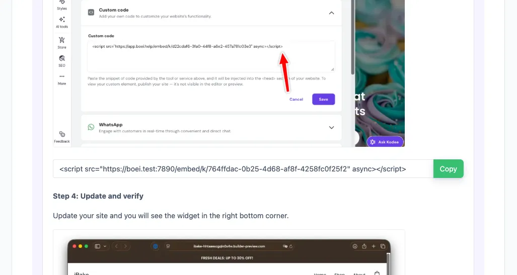 Install tab - Hostinger