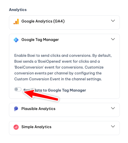 Google Tag Manager integration