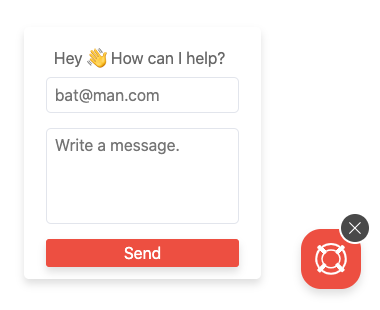 Contact form widget